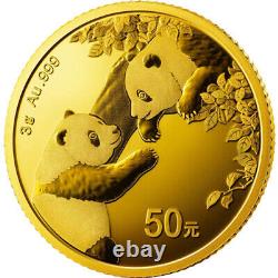 2023 3 Gram Chinese Gold Panda Coin (BU)