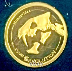 2023? . 9999 Fine Gold Evolution of Life Coin. 5 g Mongolia Nimravidae? CoALtd