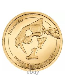 2023? . 9999 Fine Gold Evolution of Life Coin. 5 g Mongolia Nimravidae? CoALtd
