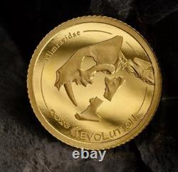 2023? . 9999 Fine Gold Evolution of Life Coin. 5 g Mongolia Nimravidae? CoALtd