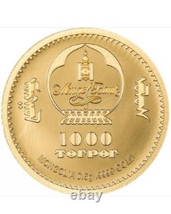 2023? . 9999 Fine Gold Evolution of Life Coin. 5 g Mongolia Nimravidae? CoALtd