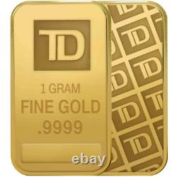 2023 CANADA DIWALI TD 1 GRAM. 9999 Pure 24k Fine GOLD Bullion Bar
