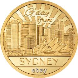 2023 CIT Big City Lights Sydney 0.5 Gram Proof Gold Coin In Capsule with Coa