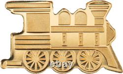 2023 CIT Train Shaped 0.5 Gram Proof Gold Coin In Capsule with Coa