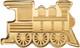 2023 Cit Train Shaped 0.5 Gram Proof Gold Coin In Capsule With Coa