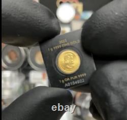 2023 Canada 1 Gram. 9999 Gold 50c Maple Leaf Coin Sealed Queen Elizabeth Realm