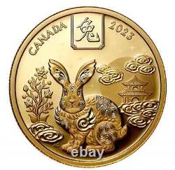 2023 Canada $100 LUNAR YEAR OF THE RABBIT 15.43 Grams Of. 9999 Pure Gold Coin