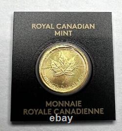 2023 Canada Maple Leaf 1 Gram 0.9999 Solid Gold 50 Cents Coin