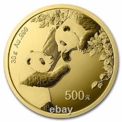 2023 China 30 gram Gold Panda MS-70 PCGS (FDI, Flag Label) SKU#260501