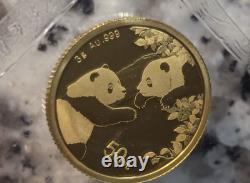 2023 China 3g gram Gold Panda 50 Yuan BU Brilliant Uncirculated