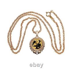 2023 Chinese 10 Yuan Panda 1 Gram. 999 Fine Gold Coin 14K Yellow Gold Necklace