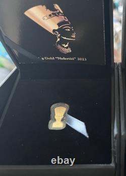 2023 Egyptian Gold Coin 1 Gram. 999 Gold Nefertiti with Box and COA