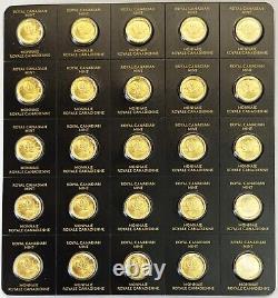 2023 GOLD CANADA 25x 1 GRAM GOLD MAPLE LEAFS MAPLEGRAM 25 COINS IN ASSAY SLEEVE