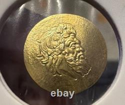 2023 GOLD COOK ISLANDS 0.5 GRAM. 9999 FINE $5 ZEUS GREEK COIN Rare