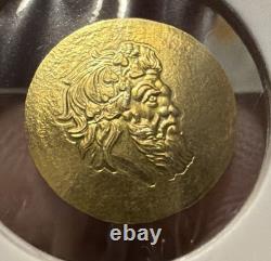 2023 GOLD COOK ISLANDS 0.5 GRAM. 9999 FINE $5 ZEUS GREEK COIN Rare
