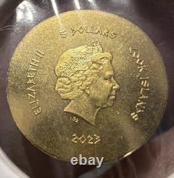 2023 GOLD COOK ISLANDS 0.5 GRAM. 9999 FINE $5 ZEUS GREEK COIN Rare