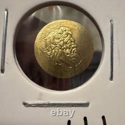 2023 GOLD COOK ISLANDS 0.5 GRAM. 9999 FINE $5 ZEUS GREEK COIN Rare