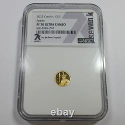 2023 NGC PF70 PROOF UCAM Sparta Cook Islands 1/2 Gram 24k Gold Coin 61384A