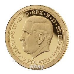 2023 St. Helena Una & the Lion Proof 1/2 gram (0.5 g) 999.9 Gold Coin with COA
