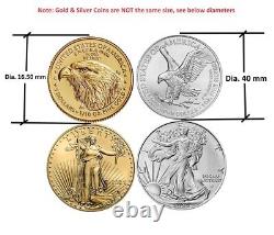 2024 1/10 oz. American Gold Eagle BU & 1 oz American Silver Eagle BU