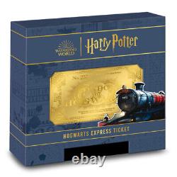 2024 1/2 Gram Samoa Gold Hogwarts Express Ticket Note (Proof-Like, Box, CoA)