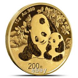 2024 15 Gram Chinese Gold Panda Coin (BU)