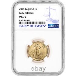 2024 American Gold Eagle 1/4 oz $10 NGC MS70 Early Releases