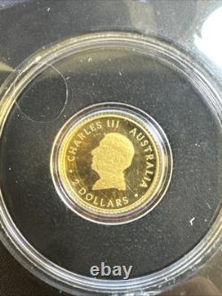 2024 Australia $2 Kangaroo 0.5 Gram 9999 Gold Mini Coin 1/2 Gram