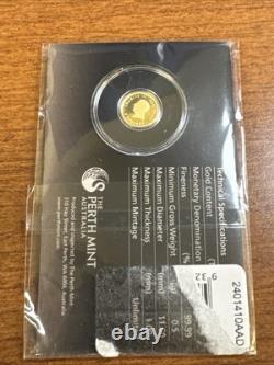 2024 Australia $2 Kangaroo 0.5 Gram 9999 Gold Mini Coin 1/2 Gram