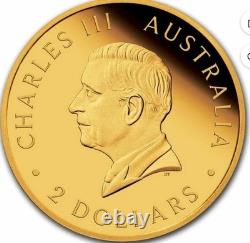2024 Australian Kangaroo. 5g 1/2 gram. 9999 Gold $2 Coin Perth Mint