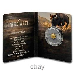 2024 Barbados 1 gram Gold Wild West Sheriff Star