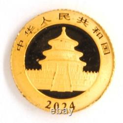 2024 China 10 Yuan. 999 Fine Pure Gold 1 Gram Panda Coin Round Bullion