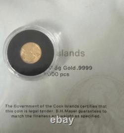 2024 Cook Islands 1/2 gram Gold Proof Wild West Billy The Kid