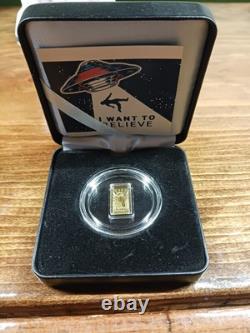 2024 Liberia $20 I Want to Believe UFO 0.5g Gold Coin-only 250 Mintage (Limited)