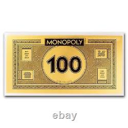 2024 Samoa Monopoly Currency 1 Gram Gold Foil Note