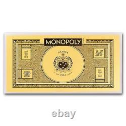 2024 Samoa Monopoly Currency 1 Gram Gold Foil Note