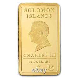 2024 Solomon Island 2 gram Gold World's Purest Bullion Coin Bar 14k Yellow Gold