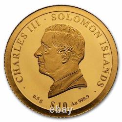 2024 Solomon Islands 1/2 Gram Gold Alfred Hitchcock