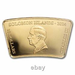 2024 Solomon Islands 1/2 Gram Gold Lunar Fan-Shaped Rabbit