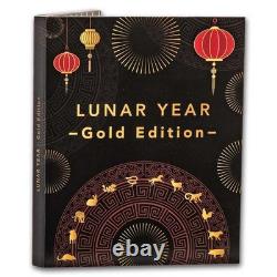 2024 Solomon Islands 1/2 Gram Gold Lunar Fan-Shaped Tiger