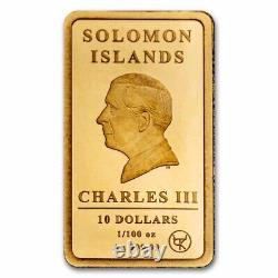 2024 Solomon Islands 2 gram Gold World's Purest Bullion Coin Bar