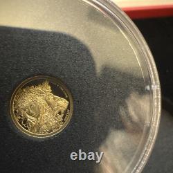 2024 Una & the Lion 1/2 gram 999.9 gold proof coin from The East India Company