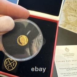 2024 Una & the Lion 1/2 gram 999.9 gold proof coin from The East India Company