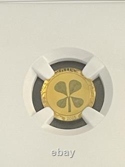 2025 1 Gram. 9999 Palau Gold 4 Four Leaf Clover Coin Gold LuckReal Clover NGC 70