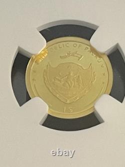 2025 1 Gram. 9999 Palau Gold 4 Four Leaf Clover Coin Gold LuckReal Clover NGC 70