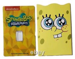 2025 1 Gram GOLD SPONGEBOB SQUAREPANTS PCGS MS70 Gold Shield Label Bar