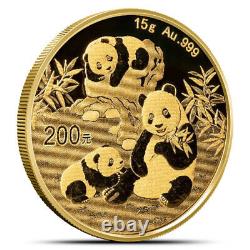 2025 15 Gram Chinese Gold Panda Coin (BU)