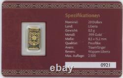 2025 $20 Oglala Lakota Sioux 0.5gm Gold Dreamcatcher bar, Assay Card. VeryRare