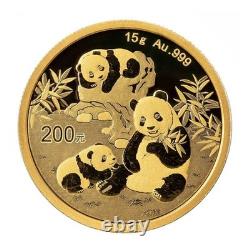 2025 200 Yuan Gold Chinese Panda. 999 15g Brilliant Uncirculated