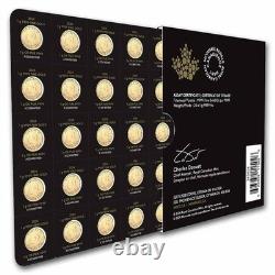 2025 25x 1 gram Gold Maple Leafs Maplegram25T (In Assay Sleeve)